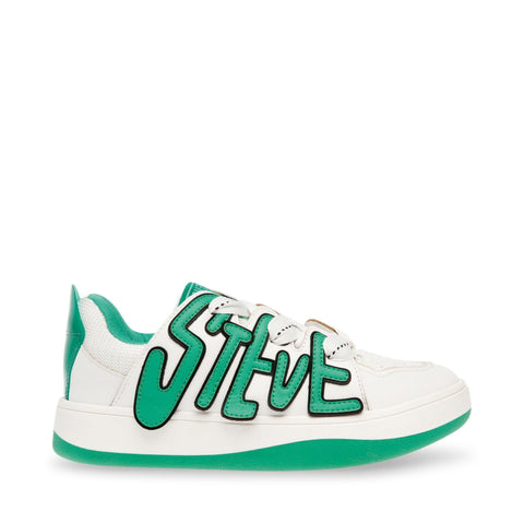 Steve Madden Women's White & Green Synthetic Retro Lite Sneakers |Steve Madden In Lebanon