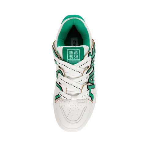 Steve Madden Women's White & Green Synthetic Retro Lite Sneakers |Steve Madden In Lebanon