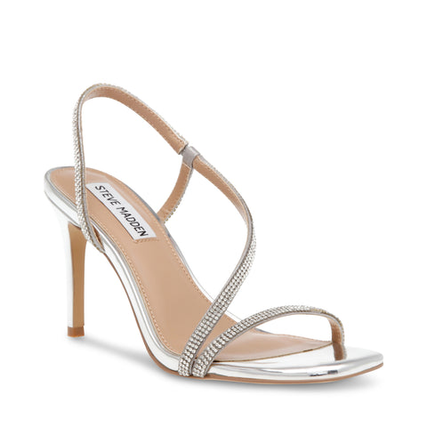 Steve Madden Women's Silver Ratify-R Heeled Sandal |Steve Madden In Lebanon