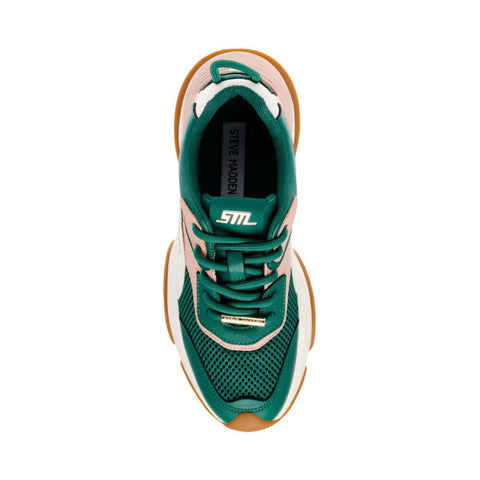 Steve Madden Women's Emerald & Blush Synthetic Belissimo Sneakers | Steve Madden In Lebanon
