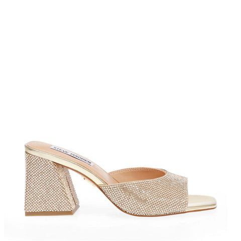 Steve Madden Women's Gold Glowing Heeled Sandal |Steve Madden In Lebanon