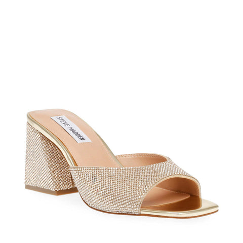Steve Madden Women's Gold Glowing Heeled Sandal |Steve Madden In Lebanon