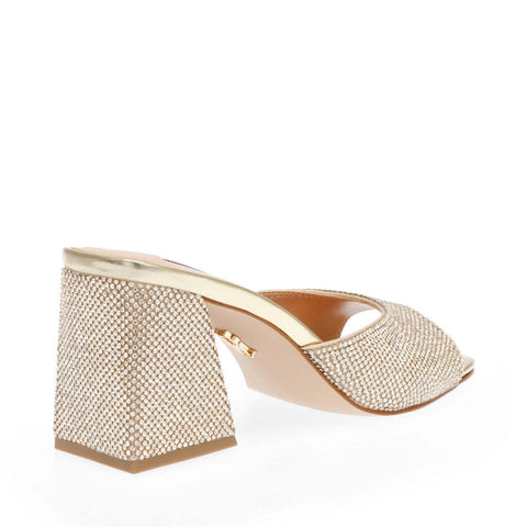 Steve Madden Women's Gold Glowing Heeled Sandal |Steve Madden In Lebanon
