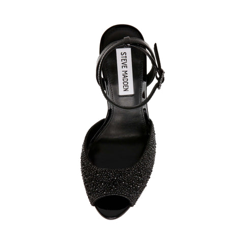 Steve Madden Women's Black Crystal Foxxie Heeled Sandal |Steve Madden In Lebanon