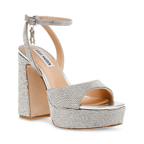 Steve Madden Women's Silver Transpire-R Heels |Steve Madden In Lebanon