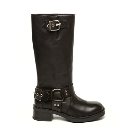 Steve Madden Women's Black Leather Beau Boots  | Steve Madden in Lebanon