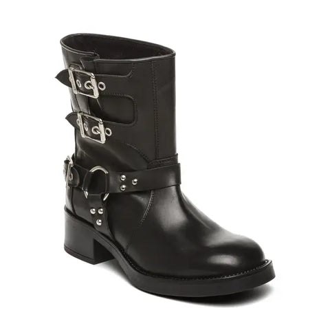 Steve Madden Women's Black Leather Becase Boots  | Steve Madden in Lebanon