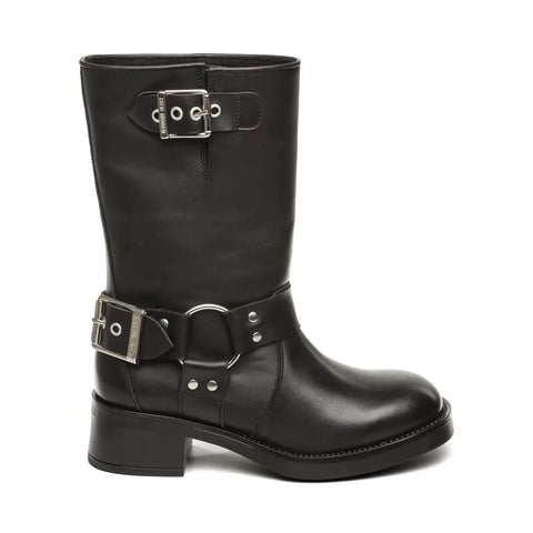 Steve Madden Women's Black Leather Blessing Boot|Steve Madden In Lebanon