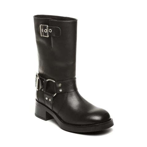 Steve Madden Women's Black Leather Blessing Boot|Steve Madden In Lebanon
