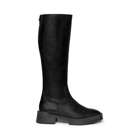 Steve Madden Women's Black Leather Medellyn High Boot|Steve Madden In Lebanon