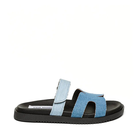 Steve Madden Women's Blue Denim Missile-E Sandals | Steve Madden In Lebanon