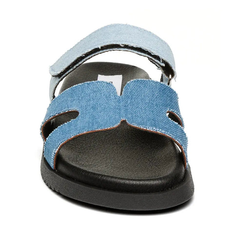Steve Madden Women's Blue Denim Missile-E Sandals | Steve Madden In Lebanon