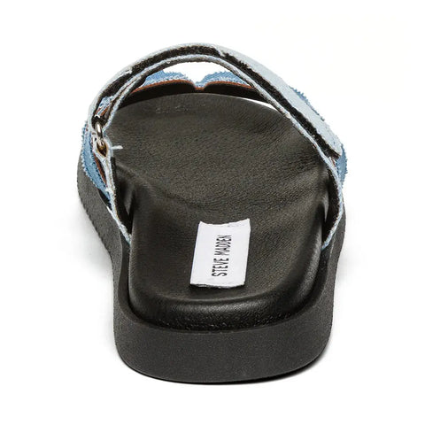 Steve Madden Women's Blue Denim Missile-E Sandals | Steve Madden In Lebanon