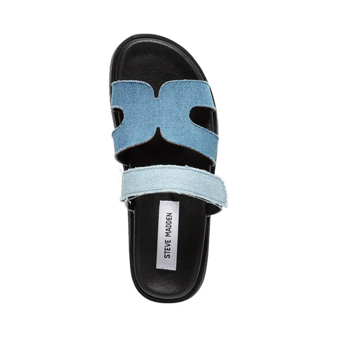 Steve Madden Women's Blue Denim Missile-E Sandals | Steve Madden In Lebanon