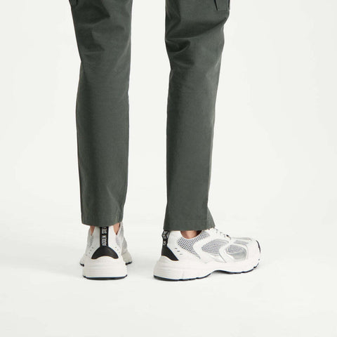 Steve Madden Men's White & Silver Prins Sneaker |Steve Madden In Lebanon