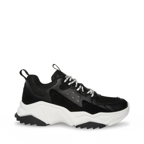Steve Madden Men's Black Leather Wando Sneakers | Steve Madden In Lebanon