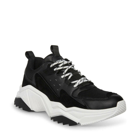 Steve Madden Men's Black Leather Wando Sneakers | Steve Madden In Lebanon