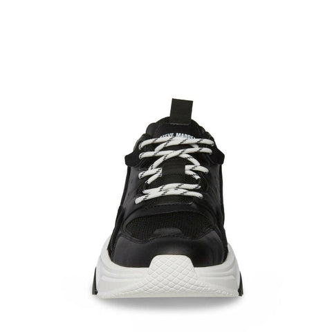 Steve Madden Men's Black Leather Wando Sneakers | Steve Madden In Lebanon