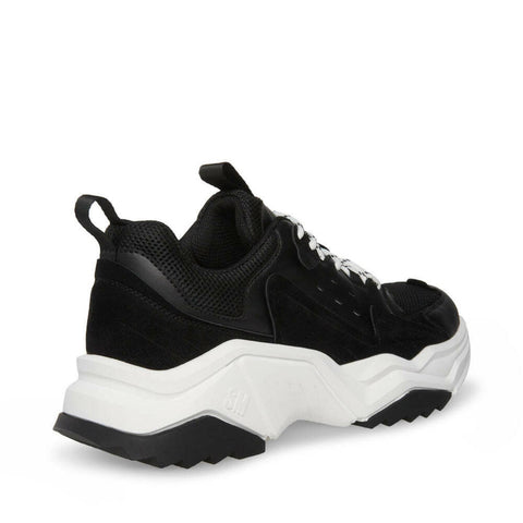 Steve Madden Men's Black Leather Wando Sneakers | Steve Madden In Lebanon