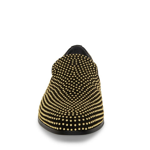 Steve Madden Men's Black & Gold Moccasins Parigi Microsuede Casual Shoes | Steve Madden In Lebanon