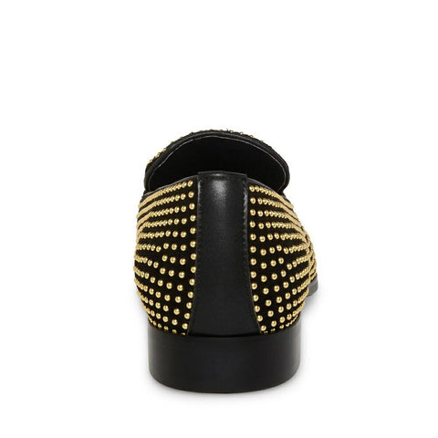 Steve Madden Men's Black & Gold Moccasins Parigi Microsuede Casual Shoes | Steve Madden In Lebanon