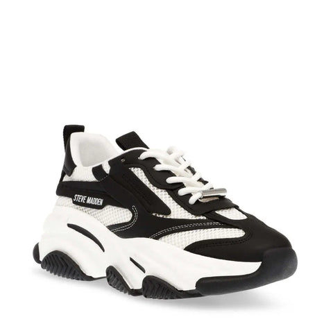 Steve Madden Women's Black & White Possession-E Sneakers | Steve Madden In Lebanon