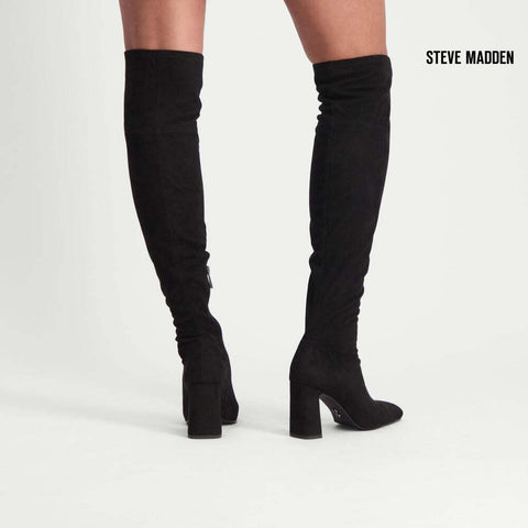 Steve Madden Women's Black Somerville Heeled Knee Boots |Steve Madden in Lebanon