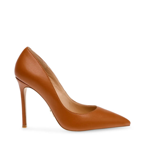 Steve Madden Women's Cognac Leather Evelyn-E  Heels | Steve Madden In Lebanon
