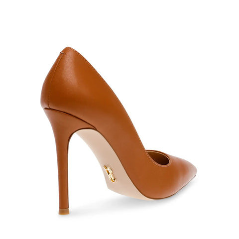 Steve Madden Women's Cognac Leather Evelyn-E  Heels | Steve Madden In Lebanon