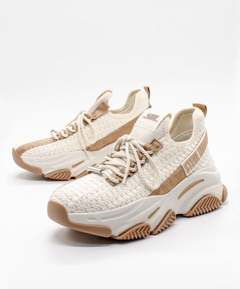 Steve Madden Women's Cream Gold Project Sneaker | Steve Madden In Lebanon