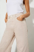 Dorothy Perkins  Women's Beige cropped wide leg jean Jeans UTREU FE391