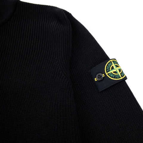 Stone Island Men's Black Ribbed Zip-Up Jacket | Stone Island In Lebanon