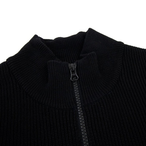 Stone Island Men's Black Ribbed Zip-Up Jacket | Stone Island In Lebanon