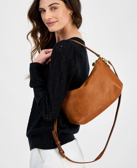 Style & Co Women's Brown Medium Zippered Shoulder Bag | Style & Co In Lebanon