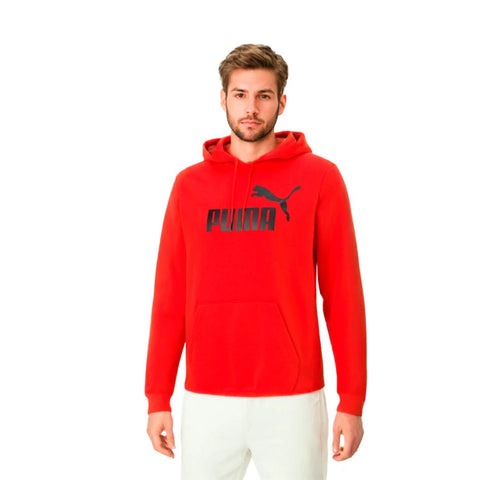 PUMA Men's Red Essentials Big Logo Fleece Hoodie | PUMA In Lebanon