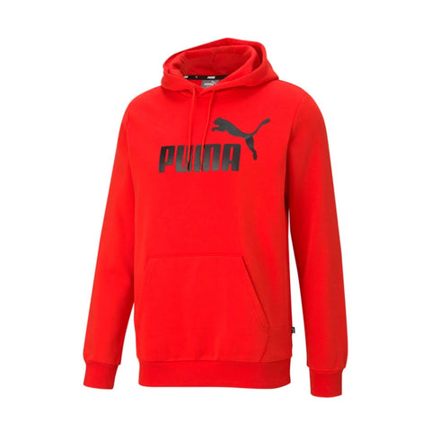 PUMA Men's Red Essentials Big Logo Fleece Hoodie | PUMA In Lebanon