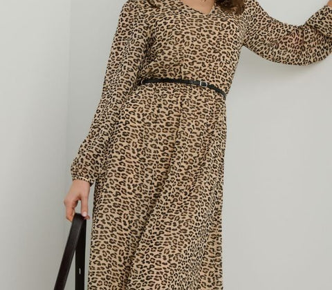 Sinsay Women's Animal Printed Midi Dress | Sinsay In Lebanon