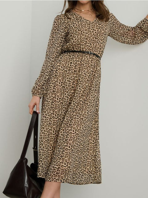 Sinsay Women's Animal Printed Midi Dress | Sinsay In Lebanon