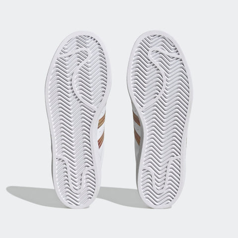 Adidas Women's White & Gold Superstar J Sneakers |Adidas In Lebanon