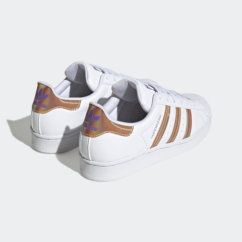 Adidas Women's White & Gold Superstar J Sneakers |Adidas In Lebanon