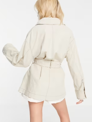 Asos Design Women's Beige Jacket ANF2181