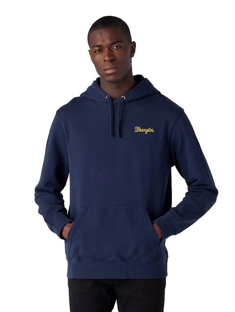 Wrangler Men's Navy Blue Wrangler Graphic Logo Hoody | Wrangler In Lebanon