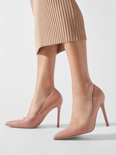 Steve Madden Women's Blush Leather Evelyn-E Pump Heels | Steve Madden In Lebanon