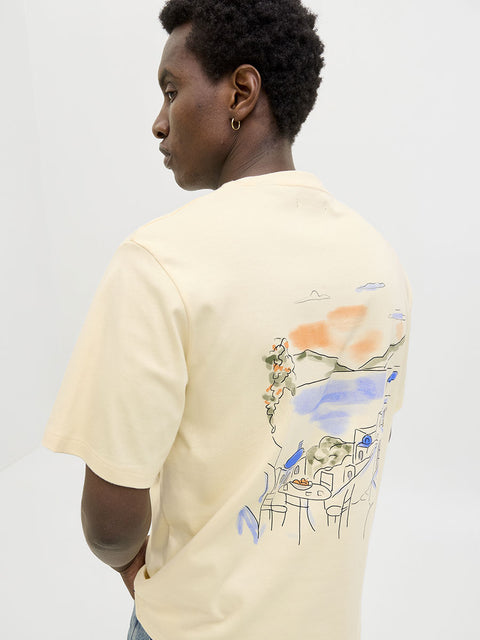 Jack & Jones Men's Cream  Graphic T-Shirt | Jack & Jones in Lebanon