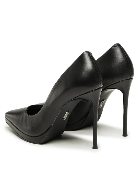 Steve Madden Women's Black Leather Klassy Heels | Steve Madden In Lebanon