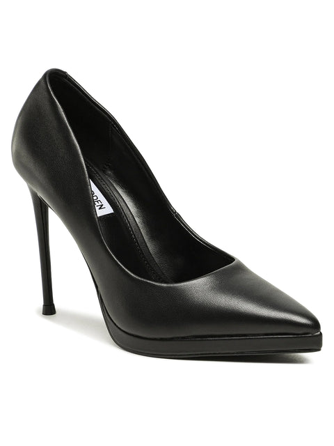 Steve Madden Women's Black Leather Klassy Heels | Steve Madden In Lebanon