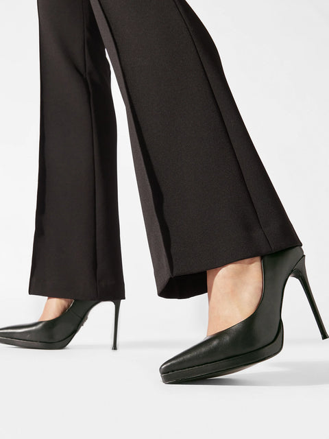 Steve Madden Women's Black Leather Klassy Heels | Steve Madden In Lebanon