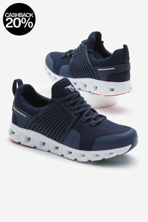 Tonny Black Unisex Navy Blue Striped Breathable Sneakers | Tonny Black In Lebanon