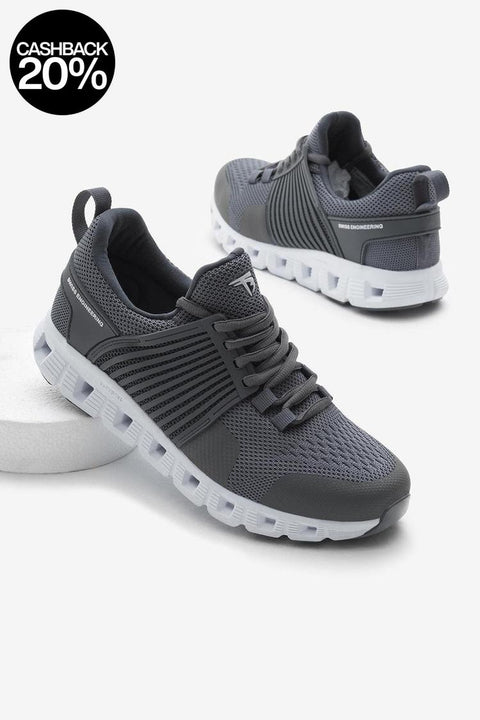 Tonny Black Unisex Gray Striped Sneakers | Tonny Black In Lebanon