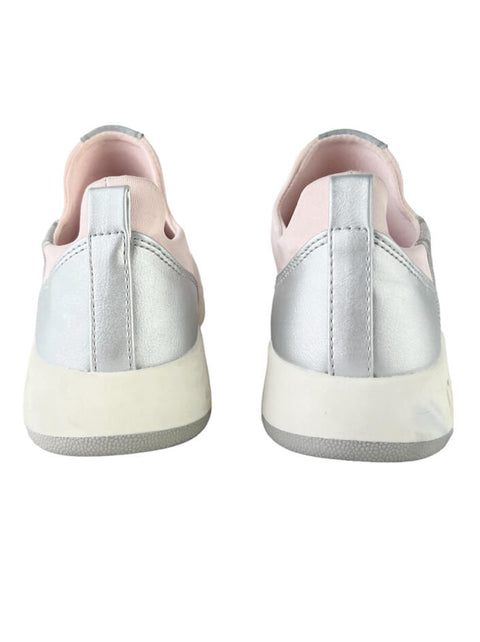 DKNY Women's Baby Pink & Gray Maddie Stripe Slip On Sneakers | DKNY In Lebanon